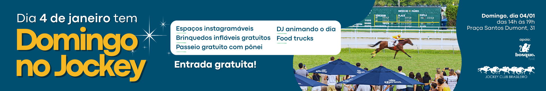 Evento Domingo no Jockey 04/01/2026